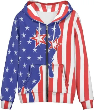 Irisjudy Women Oversized Hoodie with Pocket Plus Size, Cats, Galaxy,Ethnic Zip-up Hooded Sweatshirt Long-Sleeve Fall Outwear