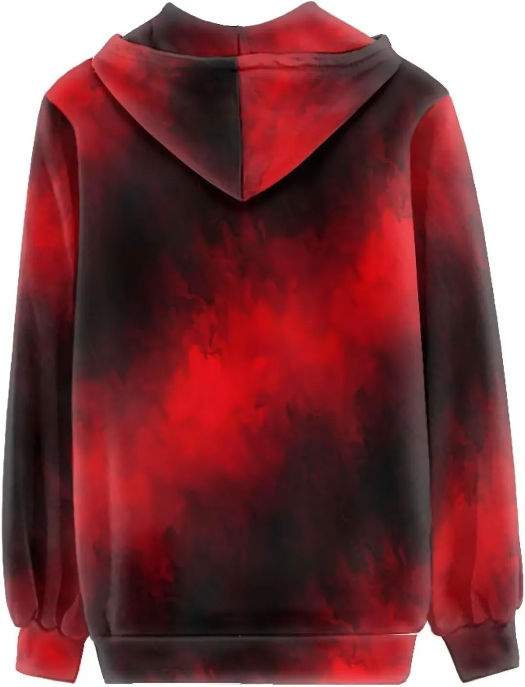 Irisjudy Women Oversized Hoodies Retro Boho Xmas Flower Hooded Jacket Island Totem Long-Sleeve Fall Outwear Sweatshirt Zip-up