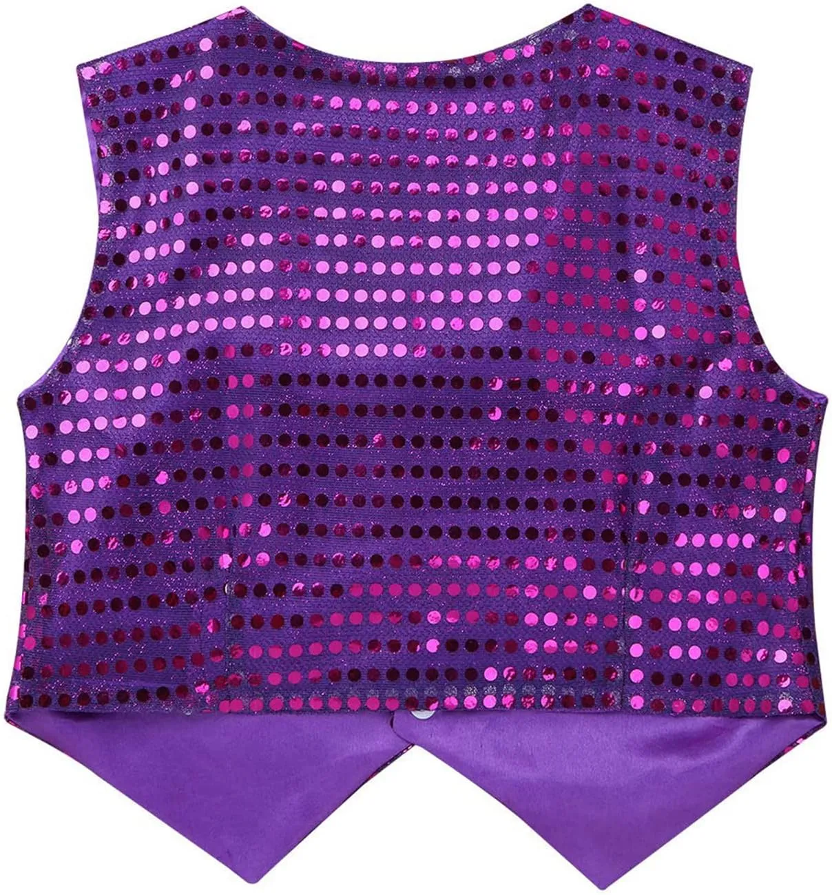 Kids Boys Girls Sequins Waistcoat Sleeveless V neckline Hip-Hop Jazz Dance Party Stage Performance Jacket Vest Costume