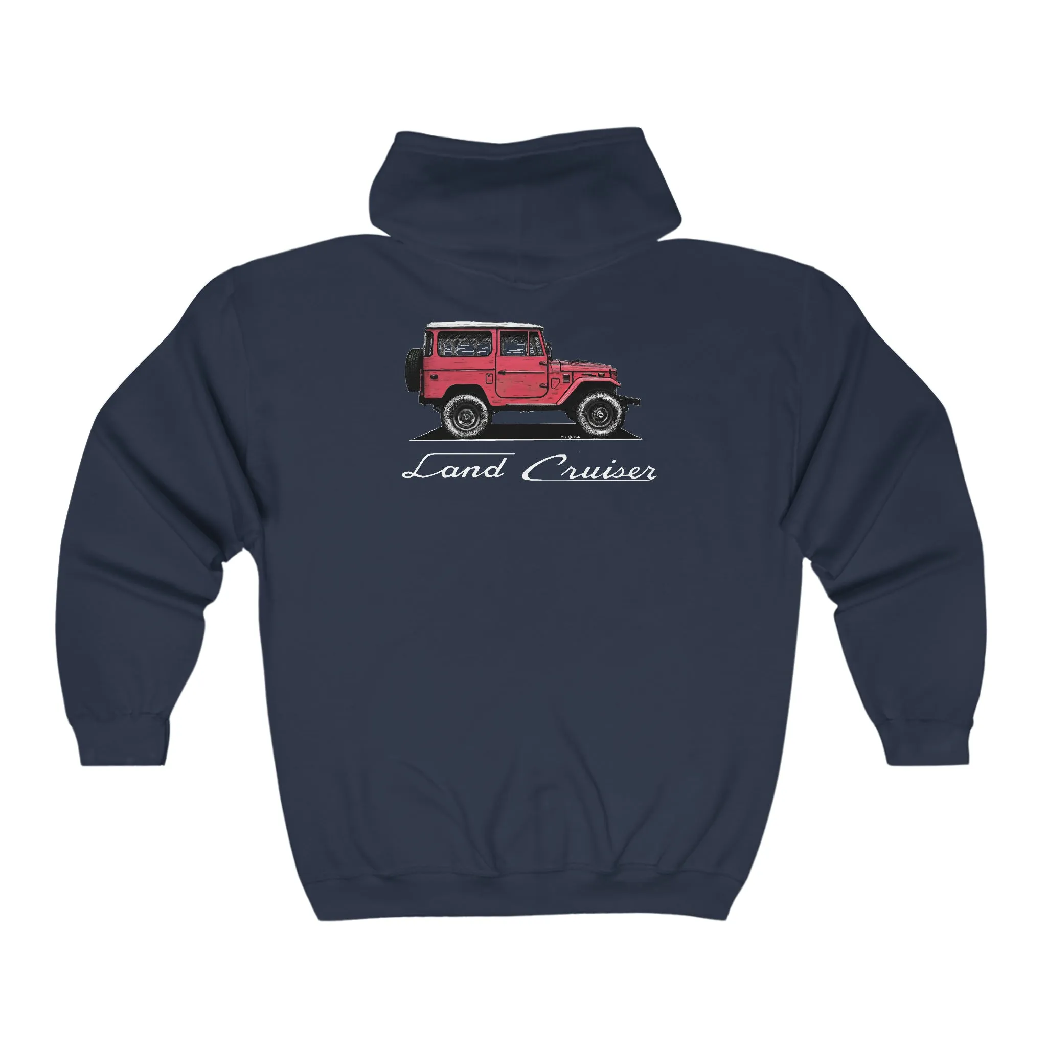 Land Cruiser FJ40 Unisex Full Zip Hooded Sweatshirt - Reefmonkey Artist Jesse Clark