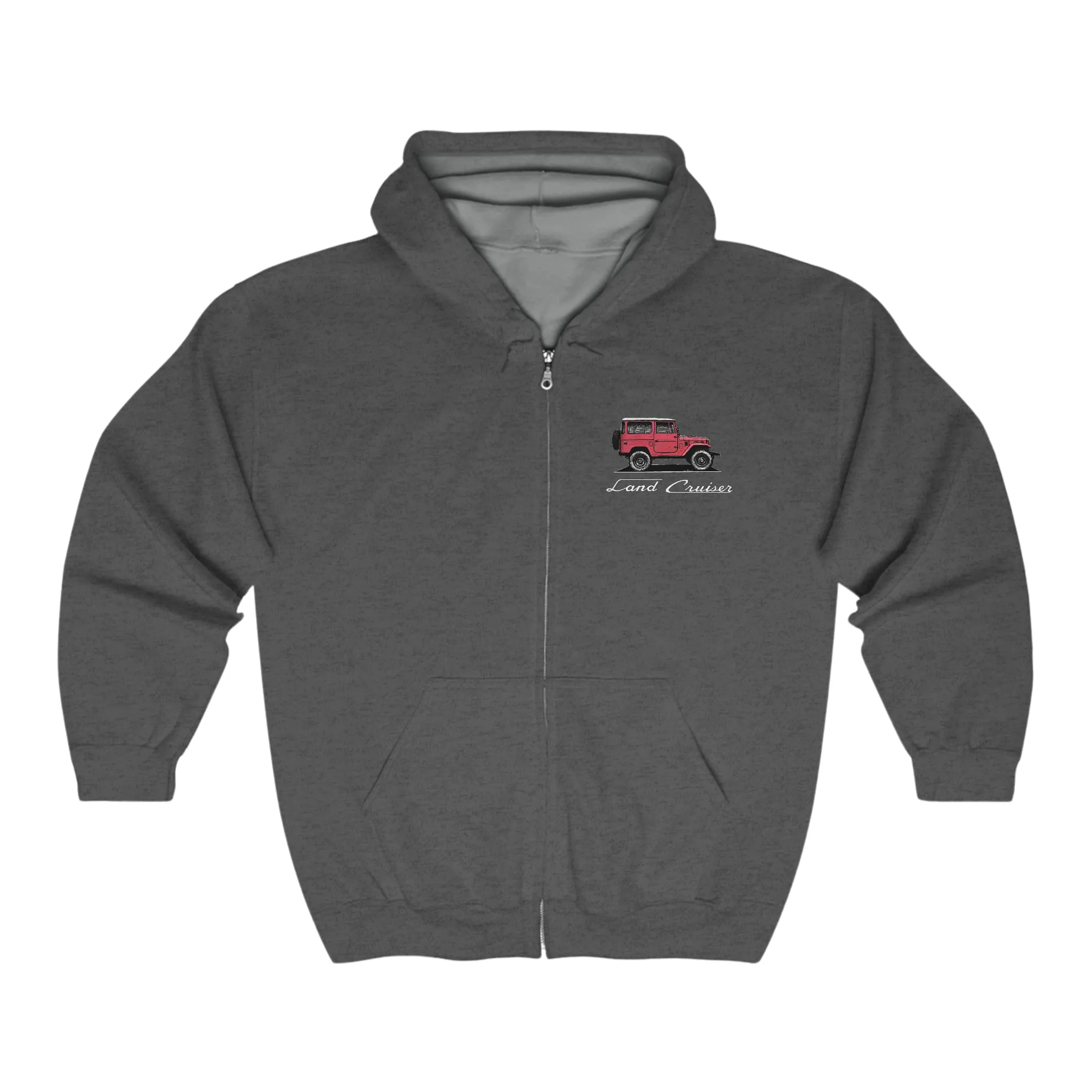 Land Cruiser FJ40 Unisex Full Zip Hooded Sweatshirt - Reefmonkey Artist Jesse Clark