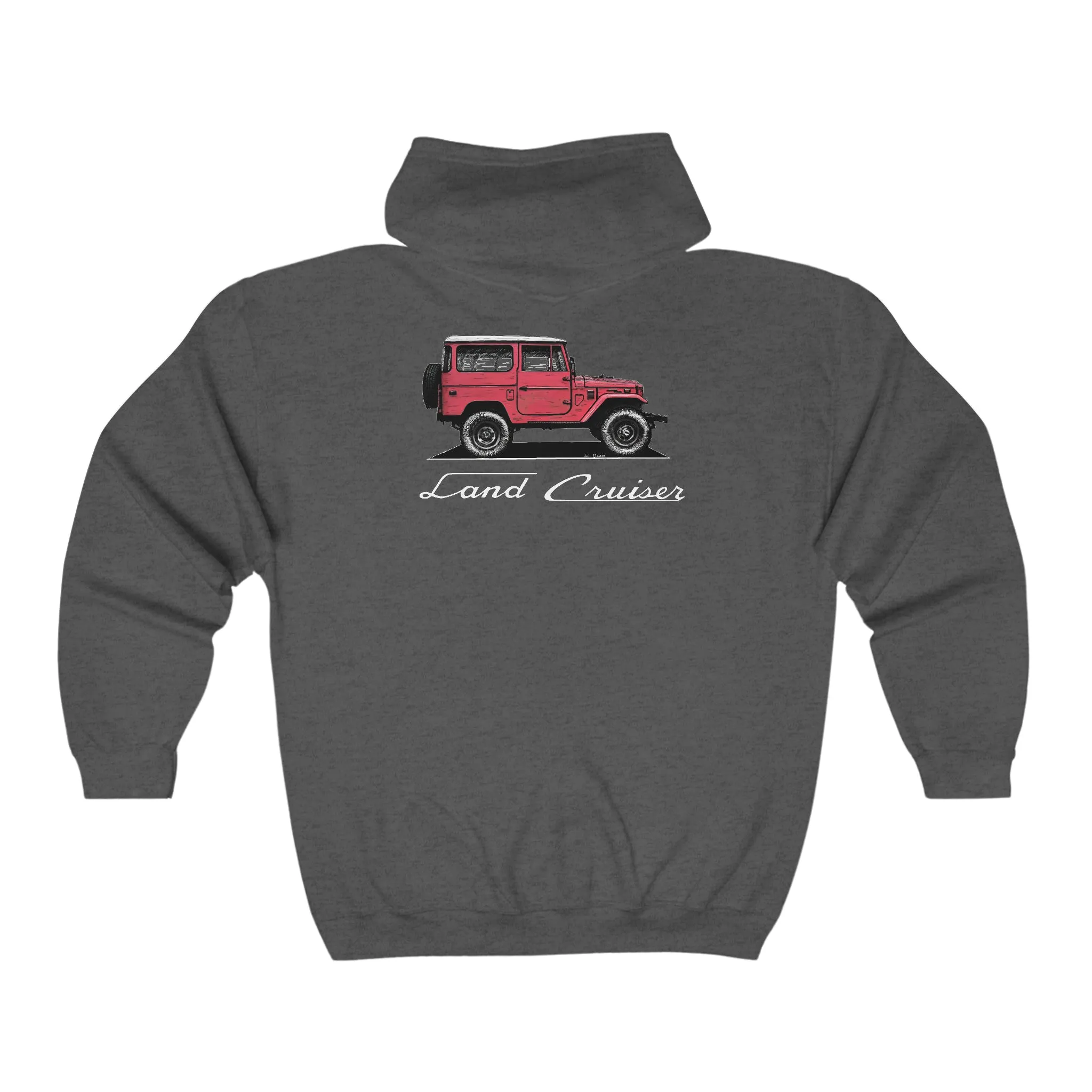 Land Cruiser FJ40 Unisex Full Zip Hooded Sweatshirt - Reefmonkey Artist Jesse Clark