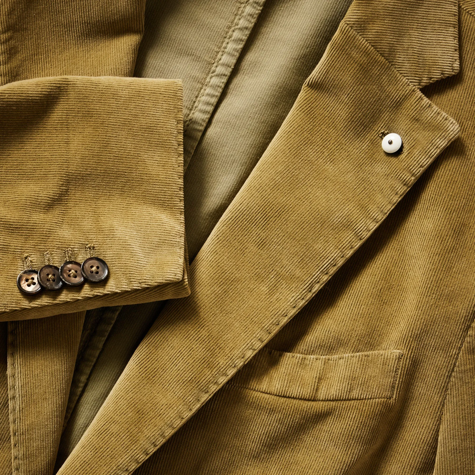 L.B.M. 1911 Unstructured Two-Button Jacket KHAKI REG
