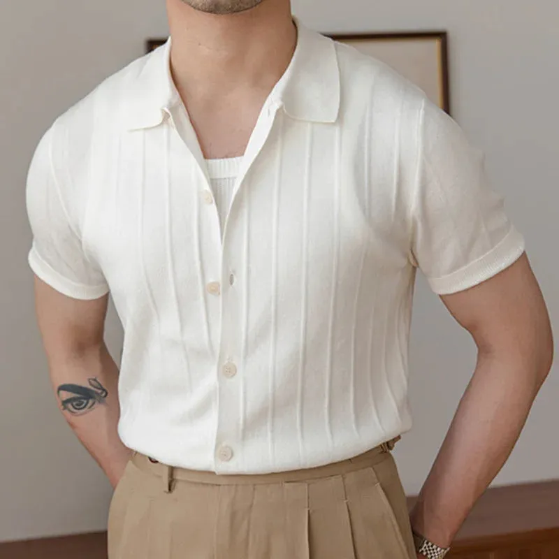 LMS Lapel Knitted Shirts