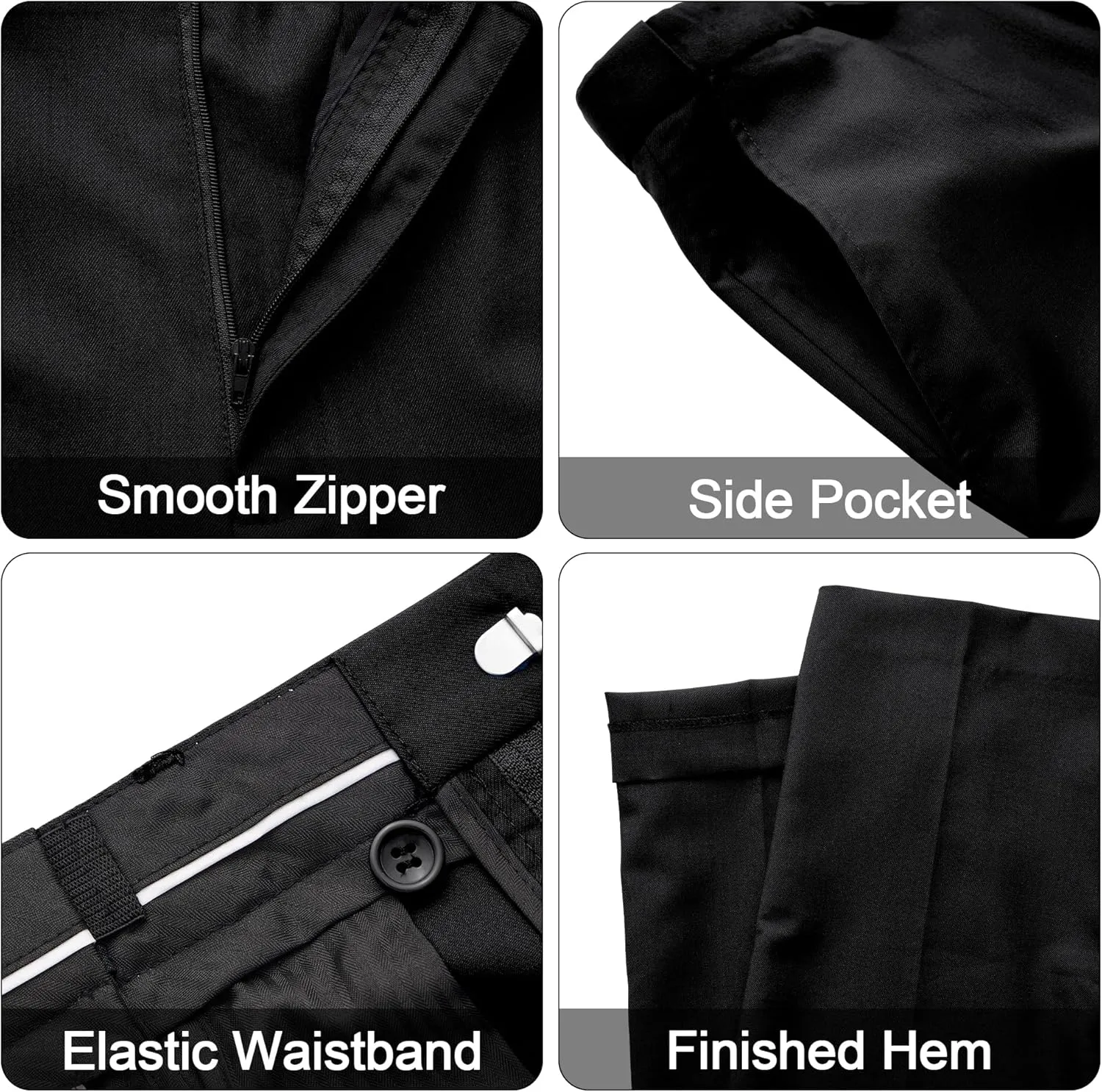 MAGE MALE Mens 3 Piece Suits Slim Fit Tuxedo Suit Set Soild Prom Wedding Suits One Button Blazer Vest Pants Set with Bow Tie