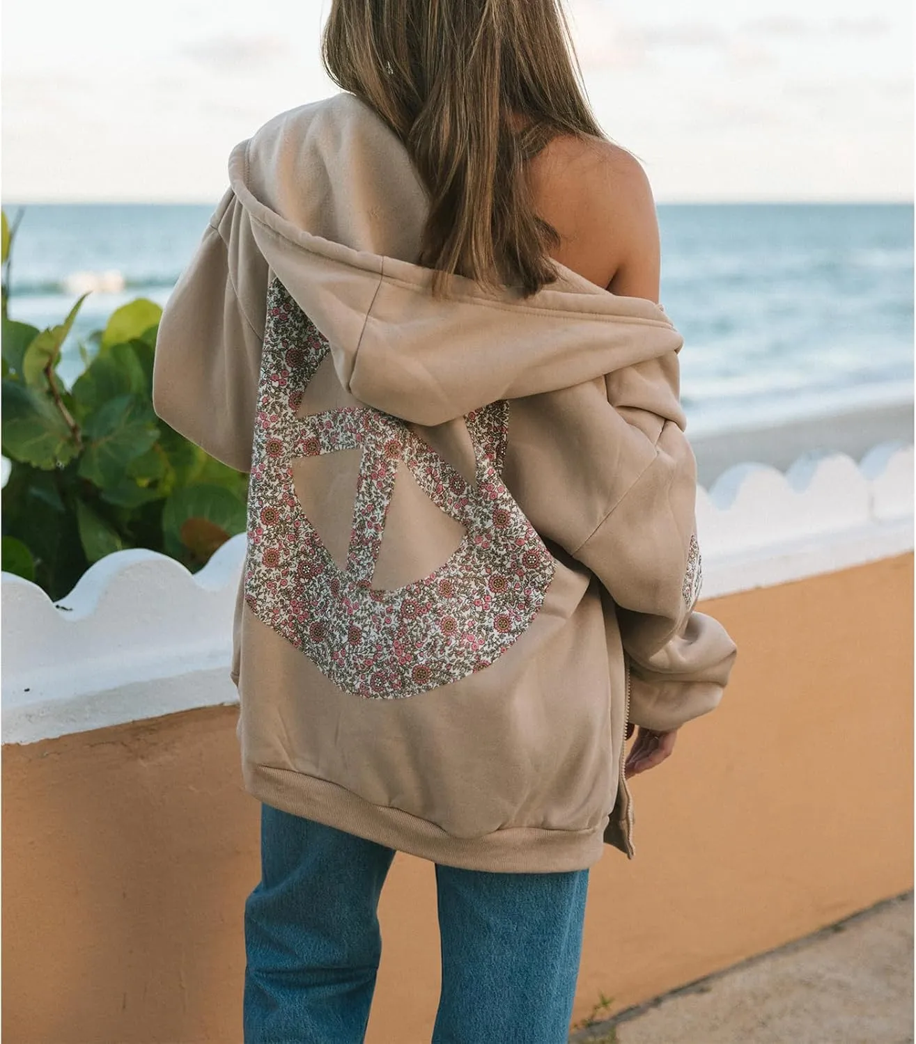 Meiweileya Womens Y2k Oversized Graphic Star Preppy Hoodies Sweatshirt Aesthetic Pullover Pockets Long Sleeve