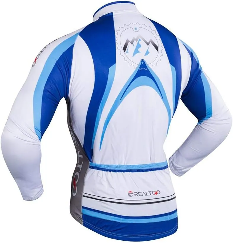Men's Cycling Jersey Set Long Sleeve Full Zipper Quick-Dry Bike Shirt 3D Padded Cycling Tights Pants