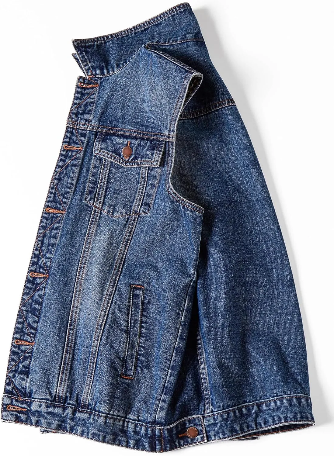 Men's Denim Vest Motorcycle Unlined Biker Plus Size Sleeveless Jean Vest Jacket