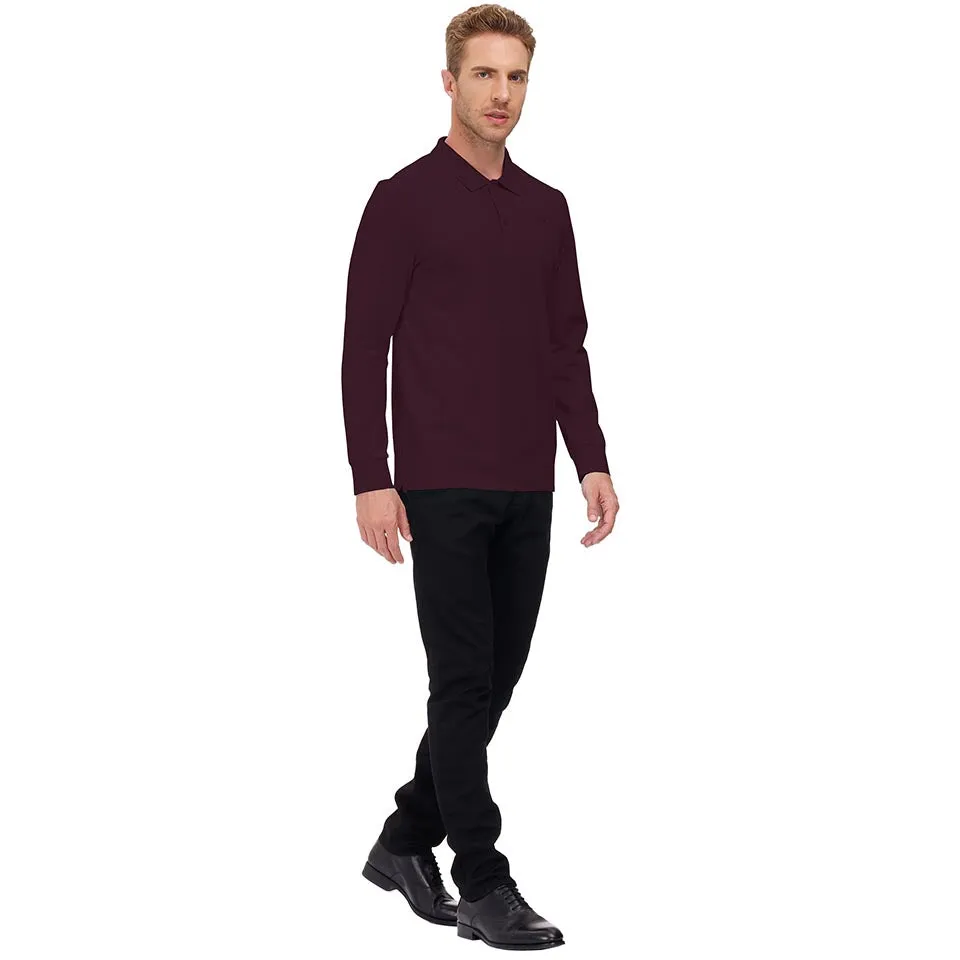 Men's Polo Shirts Long Sleeve Golf Shirts