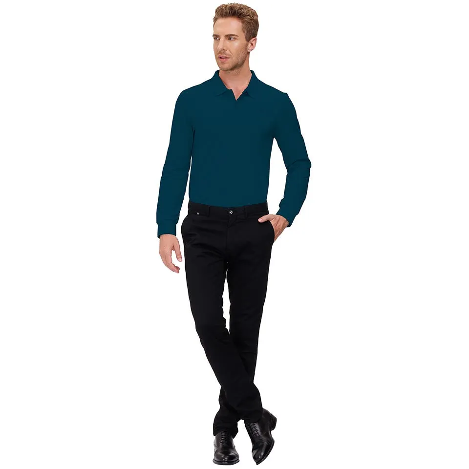 Men's Polo Shirts Long Sleeve Golf Shirts