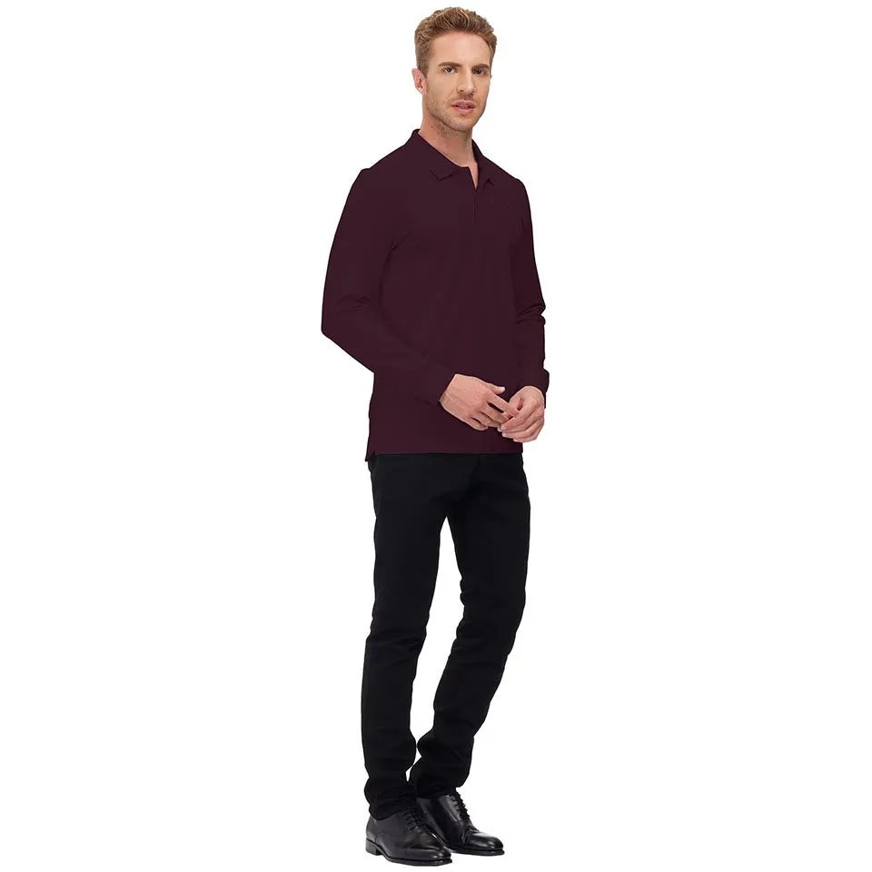 Men's Polo Shirts Long Sleeve Golf Shirts