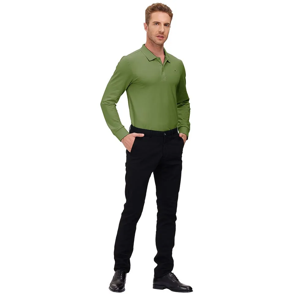 Men's Polo Shirts Long Sleeve Golf Shirts