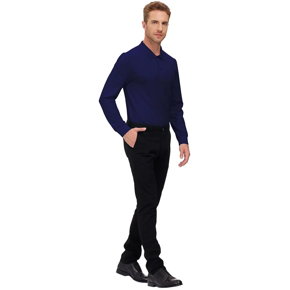 Men's Polo Shirts Long Sleeve Golf Shirts
