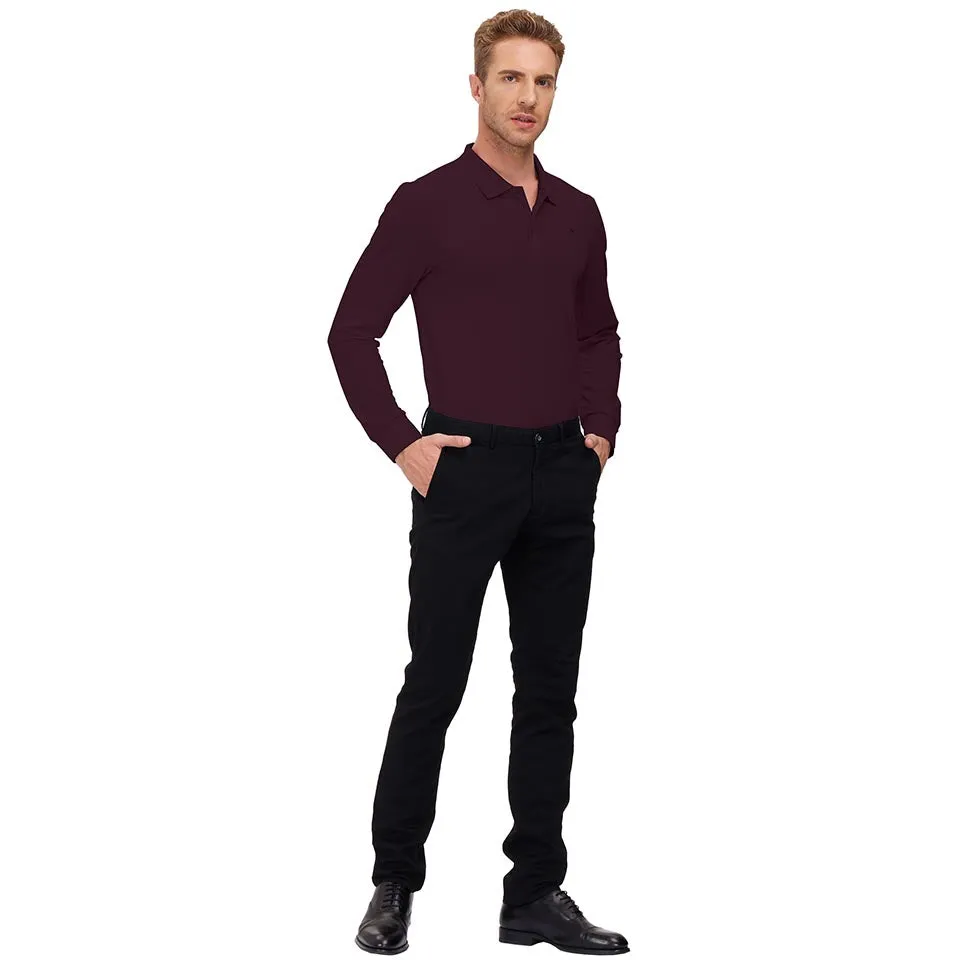 Men's Polo Shirts Long Sleeve Golf Shirts