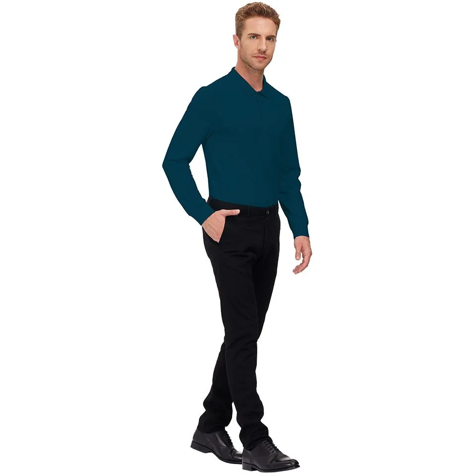 Men's Polo Shirts Long Sleeve Golf Shirts