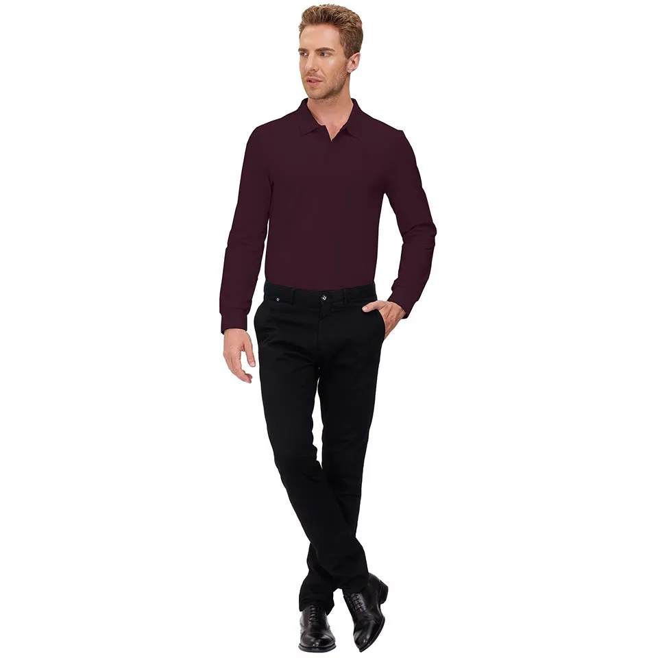 Men's Polo Shirts Long Sleeve Golf Shirts