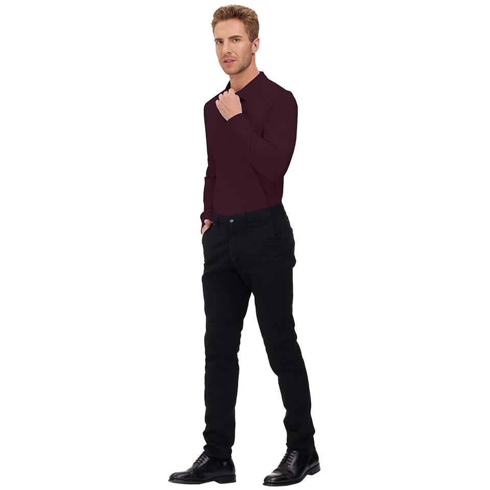 Men's Polo Shirts Long Sleeve Golf Shirts