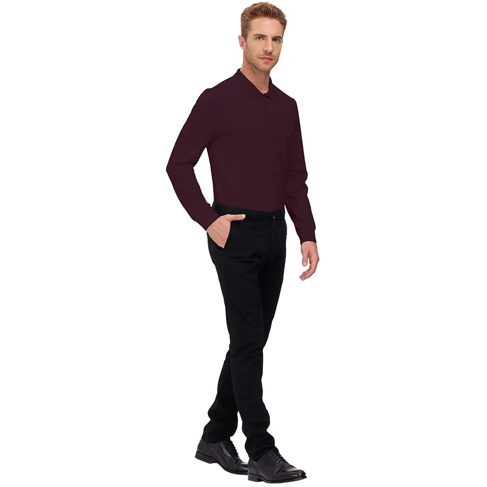 Men's Polo Shirts Long Sleeve Golf Shirts