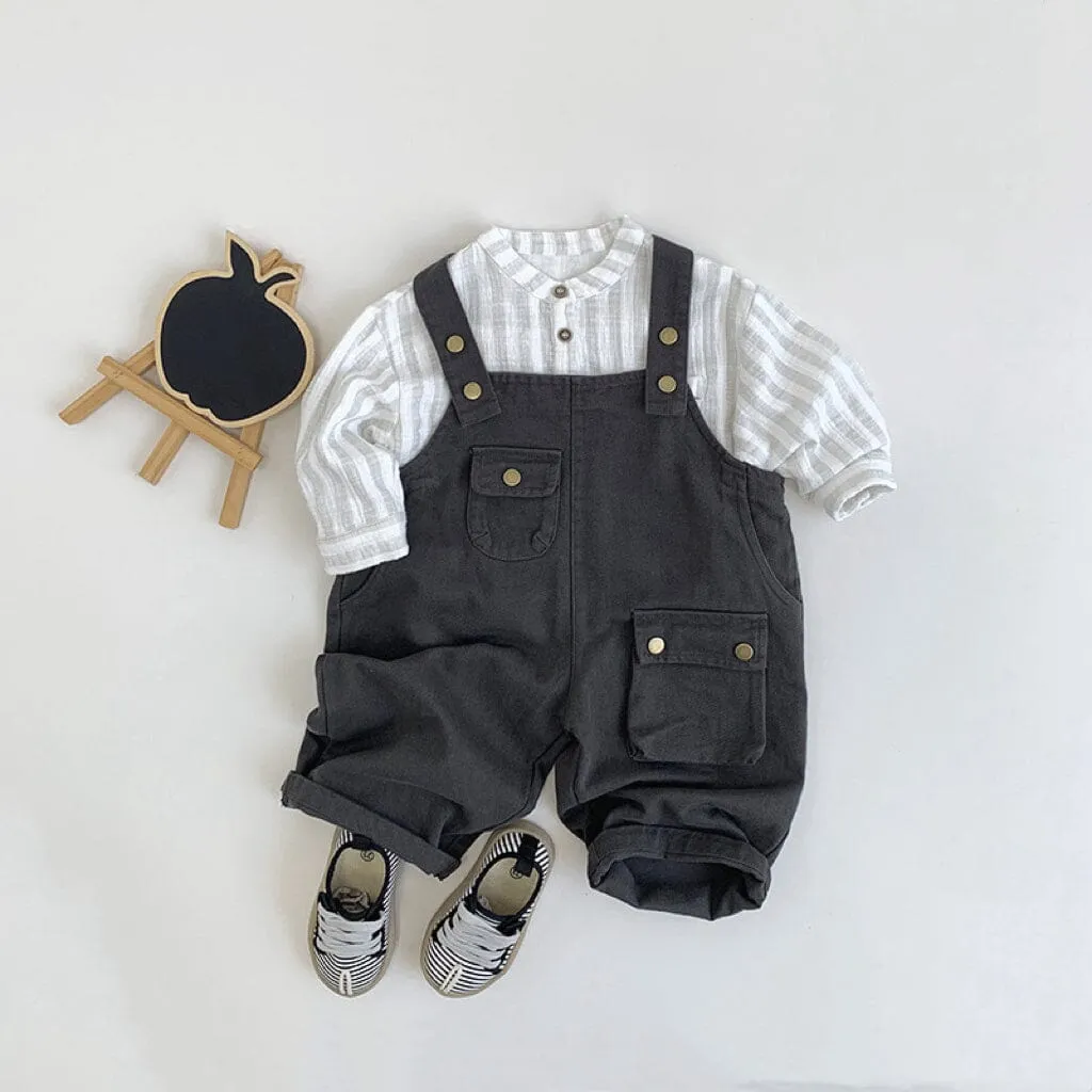 Minimalist Vertical Striped Casual Shirt