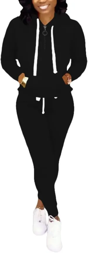 Nimsruc Two Piece Outfits For Women Jogging Suits Casual Sweatsuits Jogger Tracksuits Long Sleeve Hoodie Matching Sets