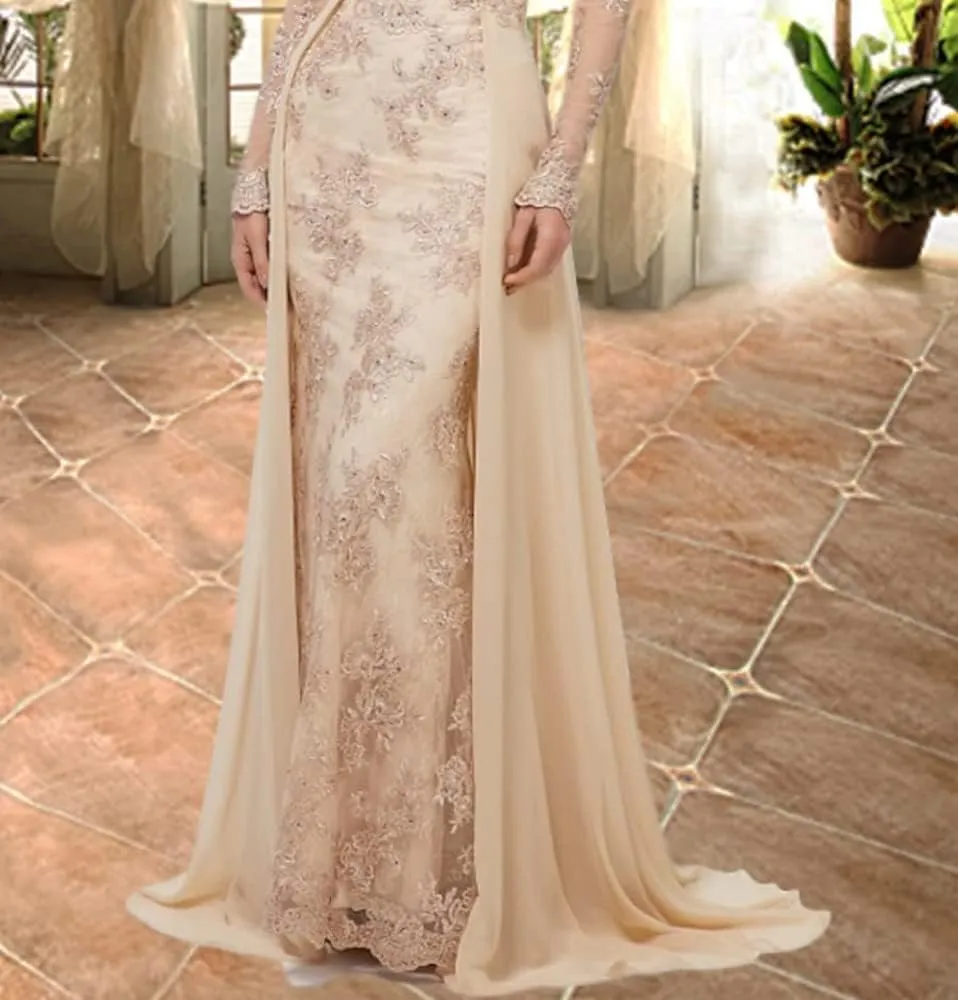 Noufany Mermaid Off Shoulder Appliques Beadings Prom Dress for Women Overskirt Evening Gowns for Teens Wedding Guest Dress