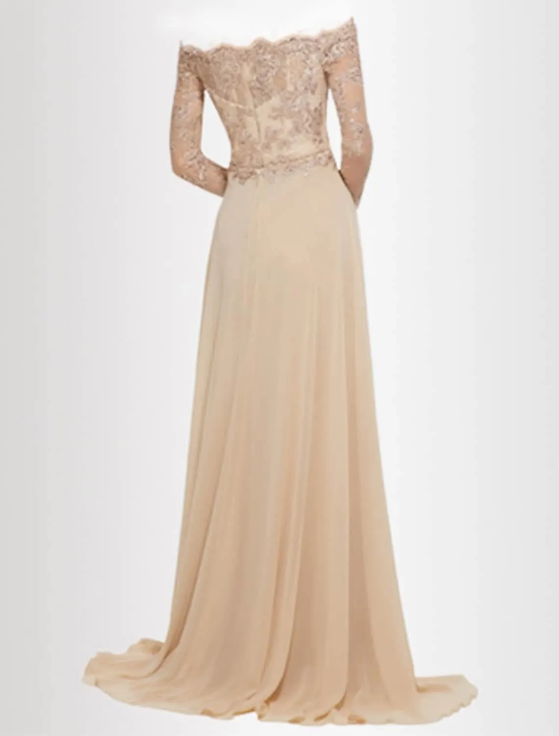 Noufany Mermaid Off Shoulder Appliques Beadings Prom Dress for Women Overskirt Evening Gowns for Teens Wedding Guest Dress