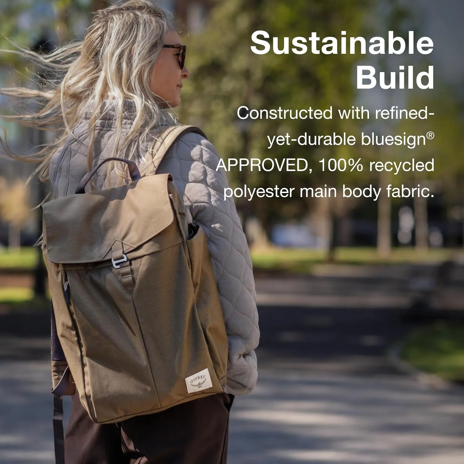 Osprey Arcane Flap Laptop Backpack, Matcha Green Heather