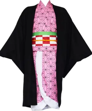 Poetic Walk Anime Cosplay Pink Kimono Costume Kimono Womens Suit Cloak Robe Halloween