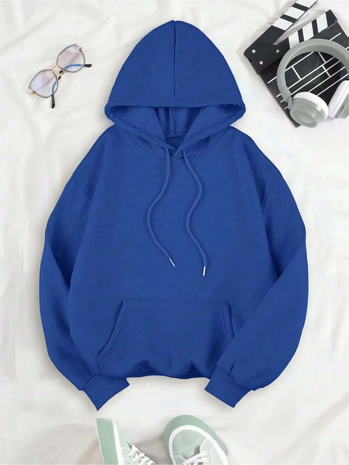 QYZ-Top Womens Cheetah Leopard Star Hoodie Graphic Print Fleece Y2k Oversized Hooded Sweatshirt