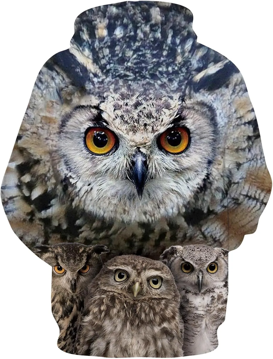 RAISEVERN Hoodies for Men Women 3D Graphic Fleece Sweatshirts Pullover Novelty Cool Funny Hoody Hooded With Pockets