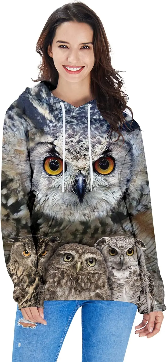 RAISEVERN Hoodies for Men Women 3D Graphic Fleece Sweatshirts Pullover Novelty Cool Funny Hoody Hooded With Pockets