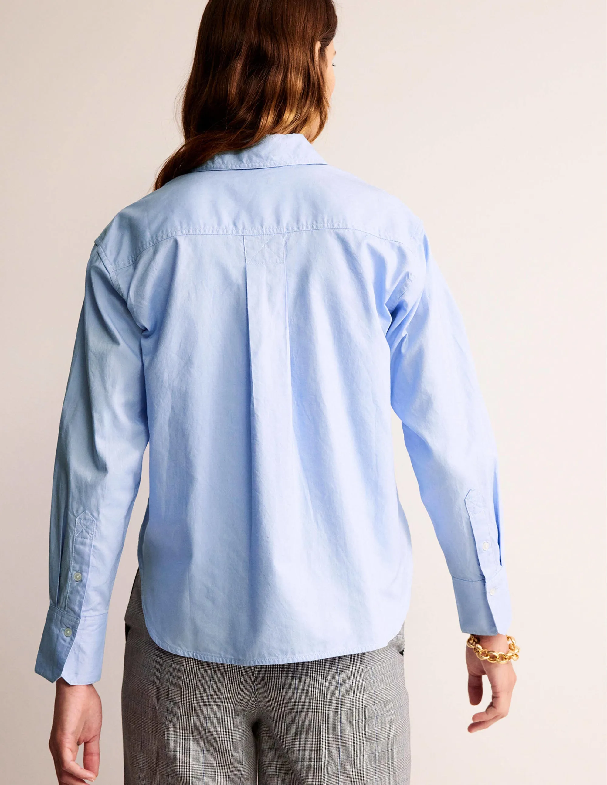 Relaxed Cotton-Poplin Shirt-Blue Oxford