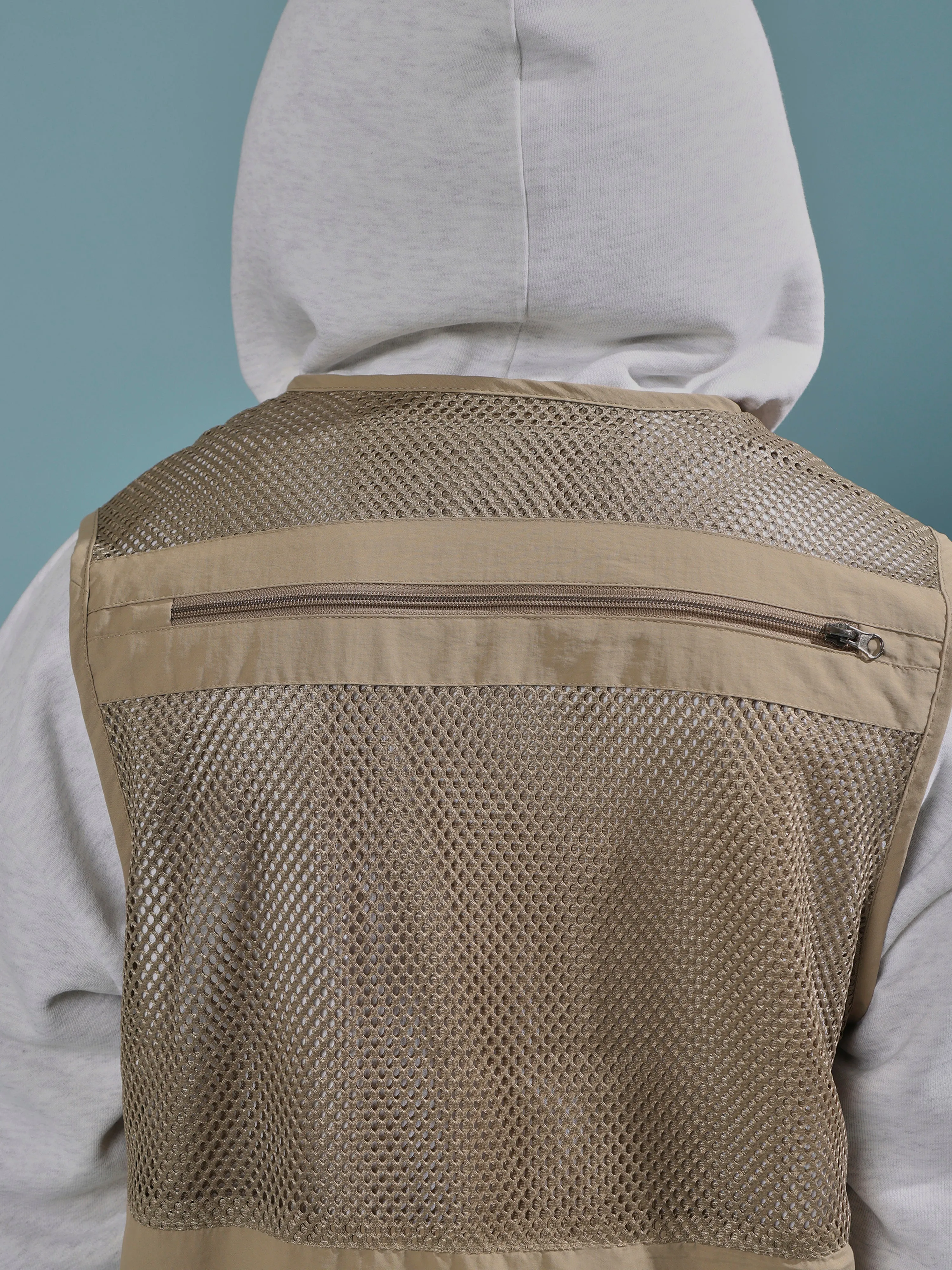Romilya - Zippered Cargo Vest - Biege