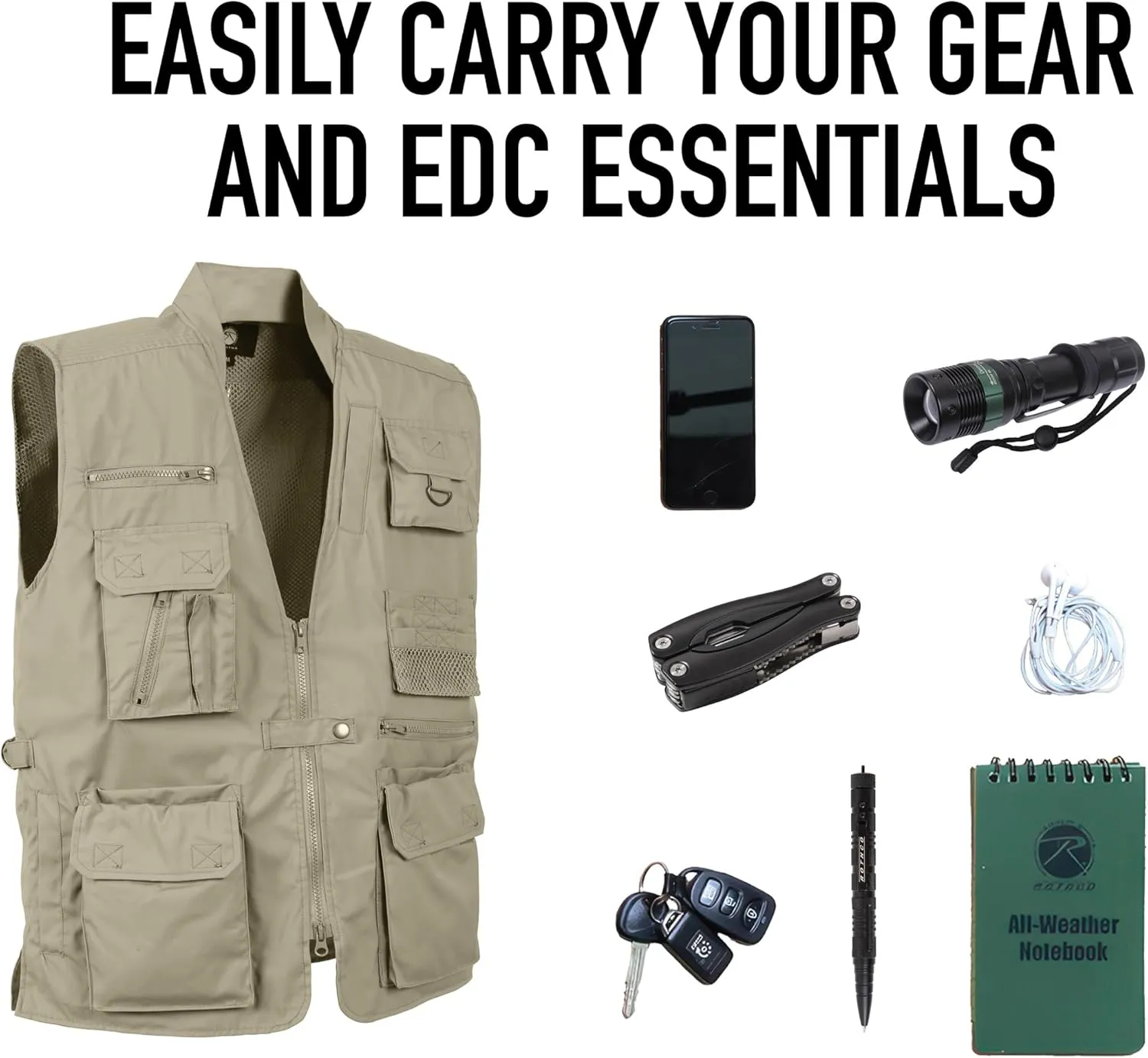Rothco Conceal-Ops Plainclothes Vest - Ultimate Everyday Carry Utility