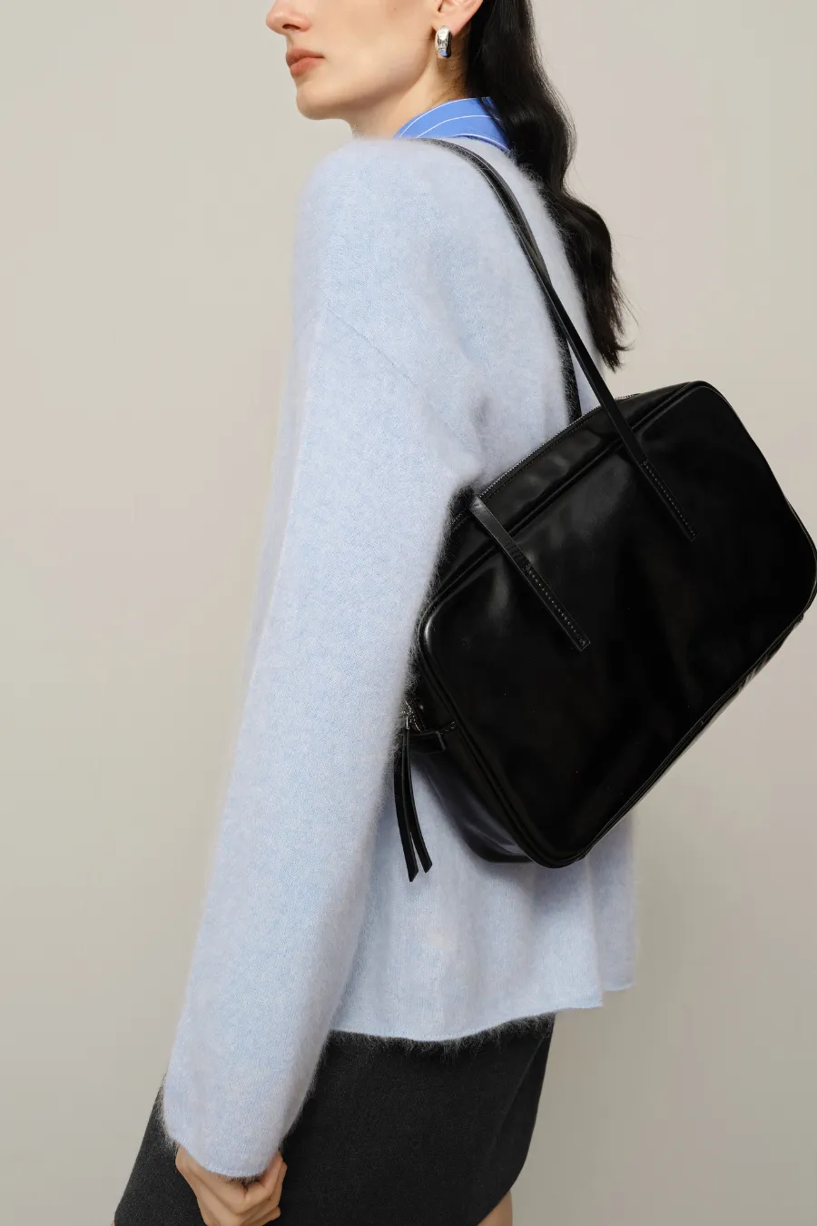Round Neck Jumper Light Blue
