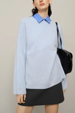 Round Neck Jumper Light Blue