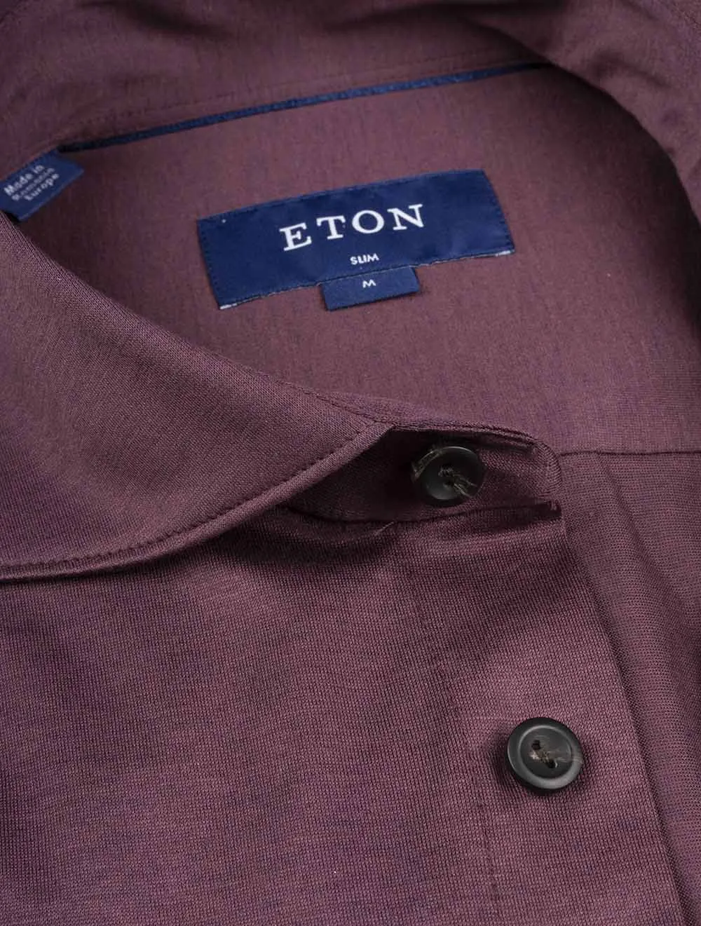 Slim Fit Jersey Shirt Burgundy