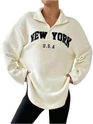 SOLY HUX Women's 2 Piece Tracksuit Outfits Letter Graphic Long Sleeve Sweatshirt Top and Leggings Pants Set
