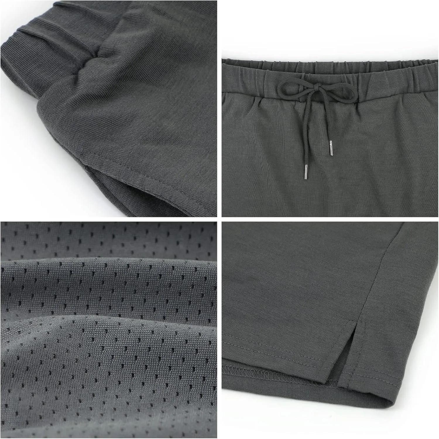 Tennis Skirt for Women with Pockets Athletic Skort Knee Length Golf High Waist Skirt Drawstring Shorts