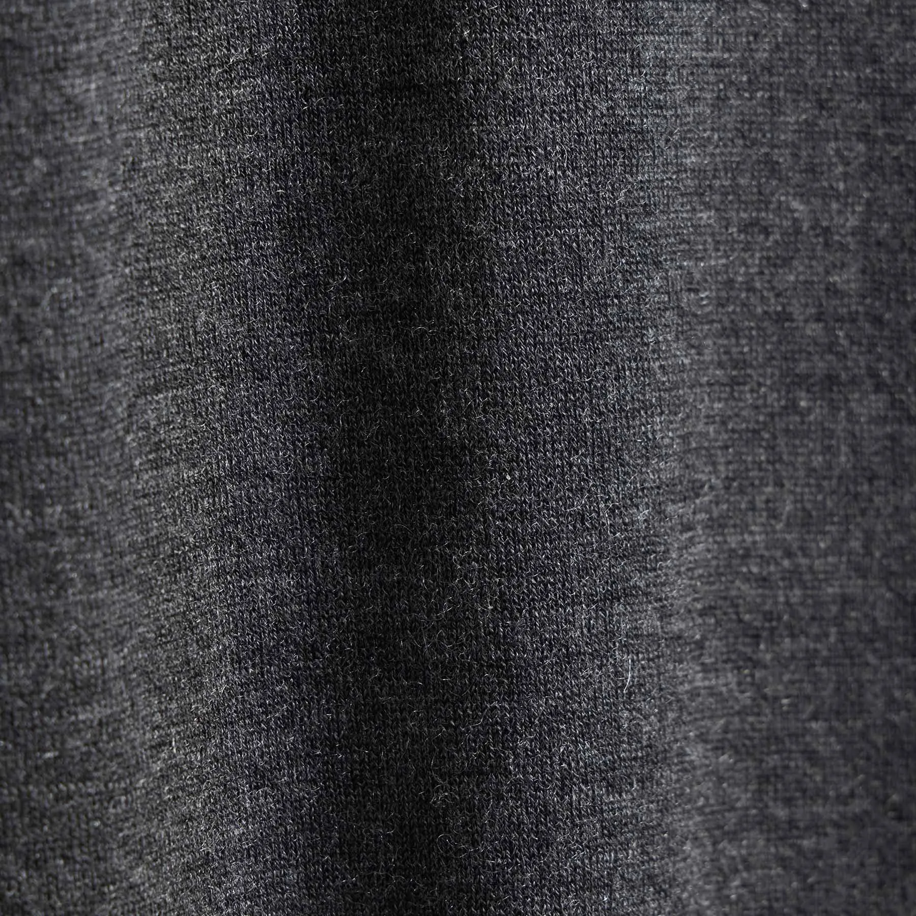 Ultrafine Cashmere Tipped Polo - Coal/Light Heather Grey