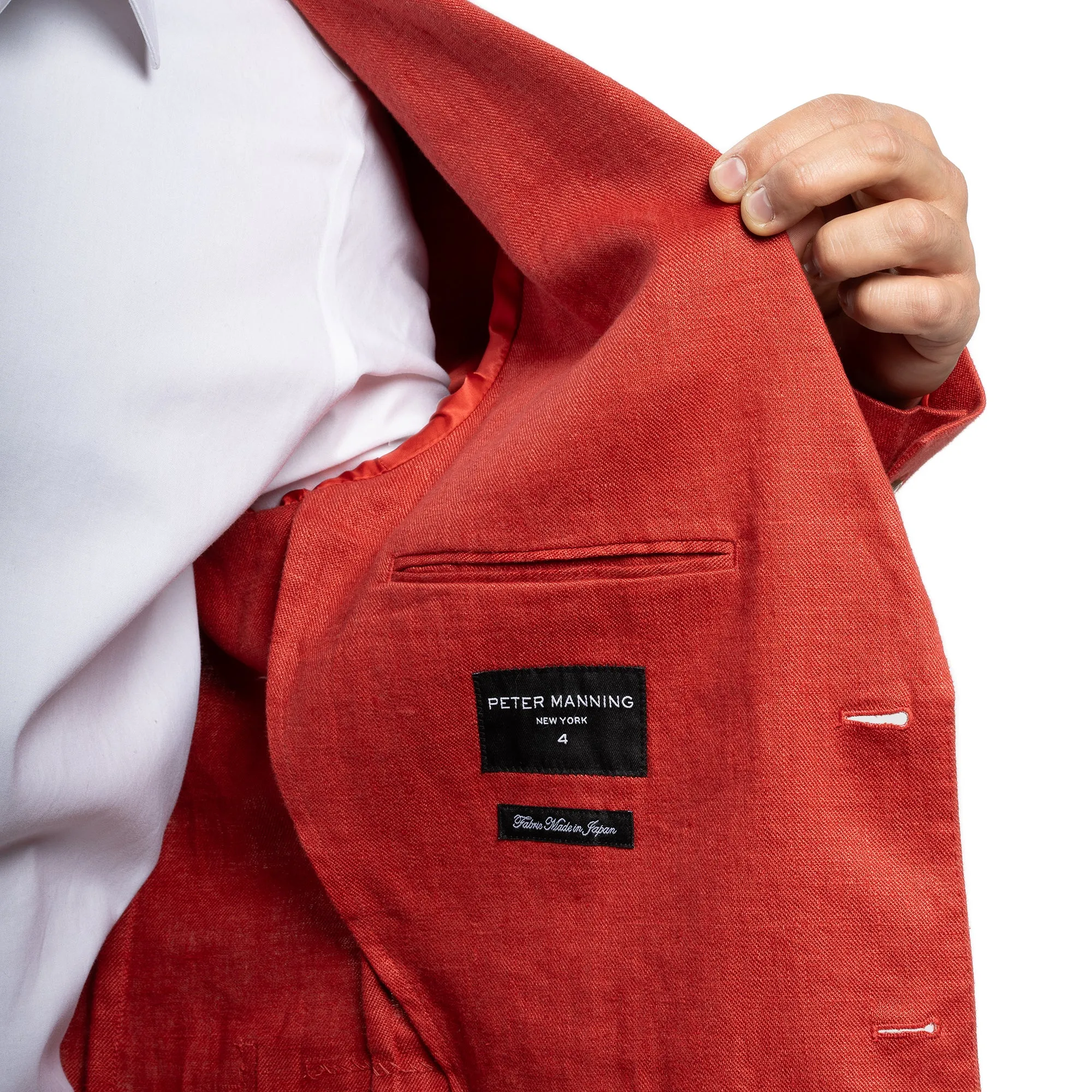 Unstructured Linen Jackets - Nantucket Red