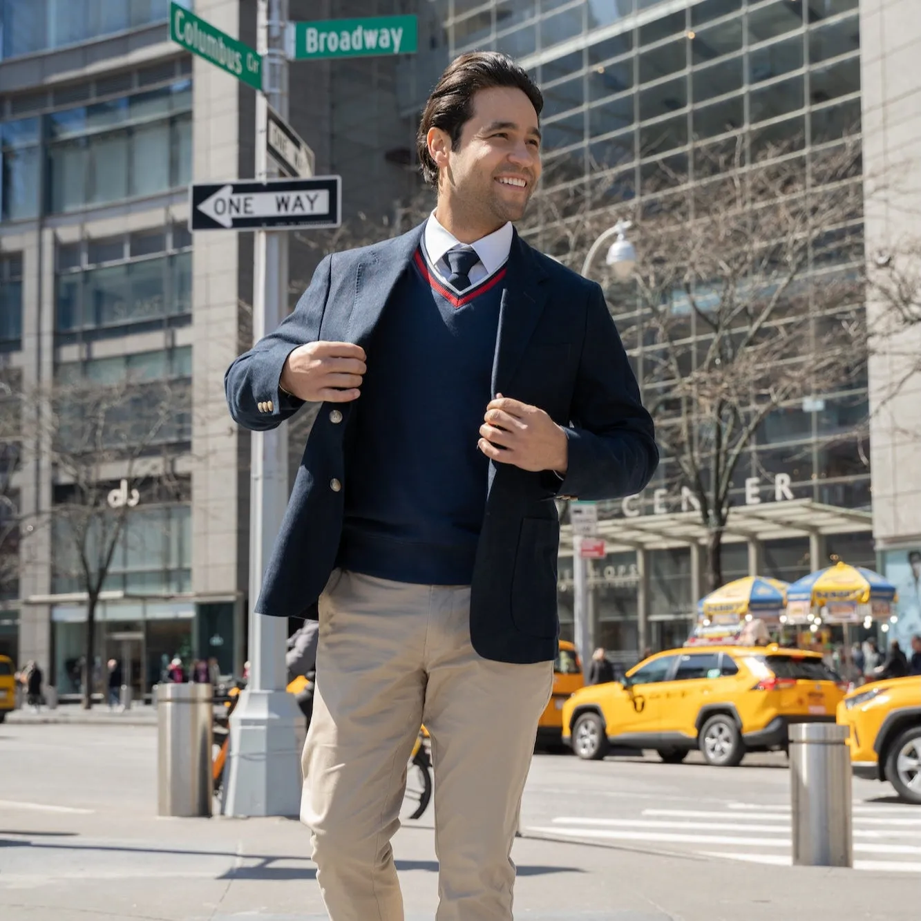 Unstructured Linen Jackets - Navy