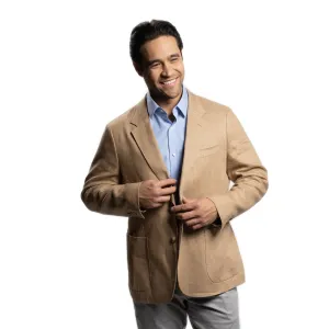 Unstructured Linen Jackets - Tan