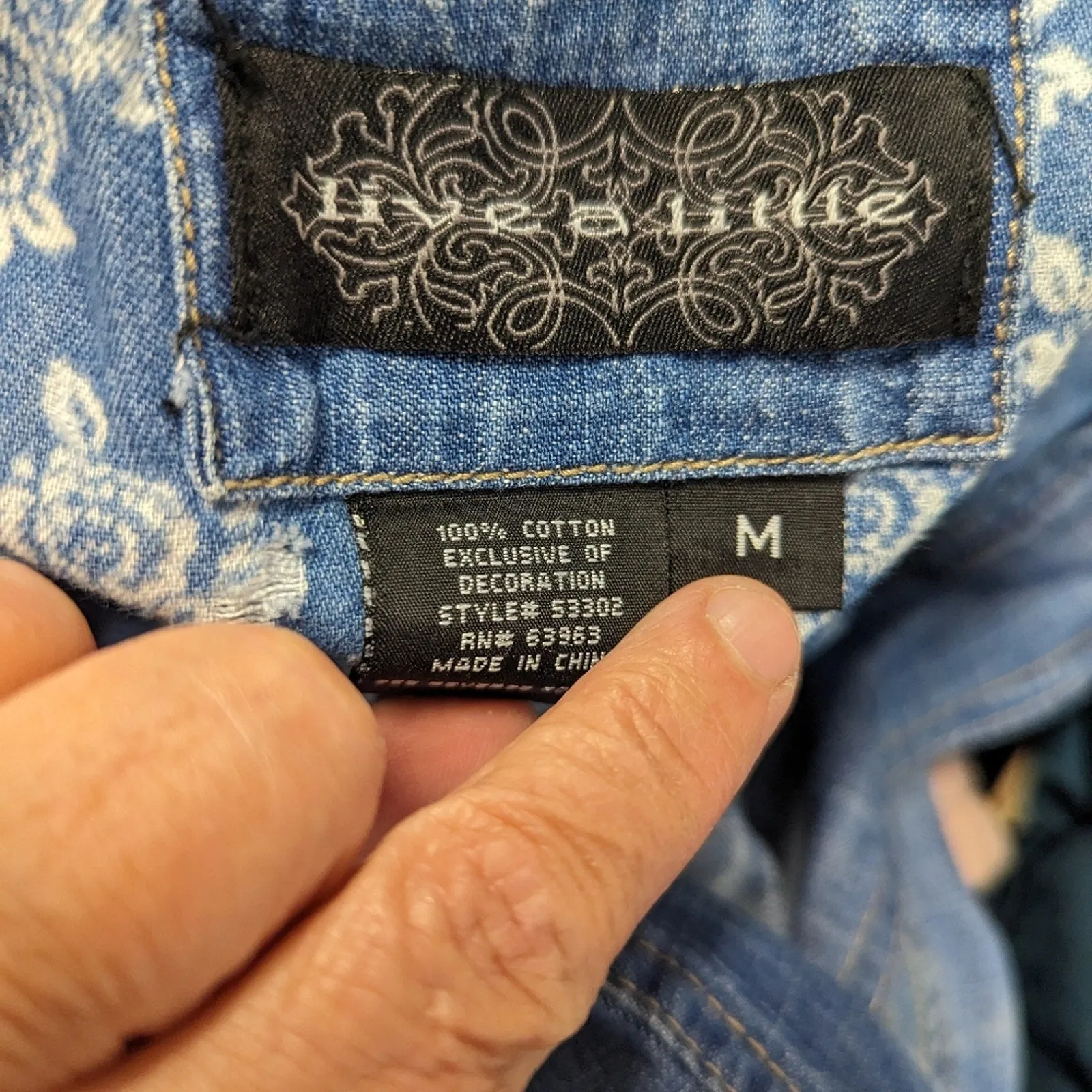 Vintage Blue Jean Vest - Medium