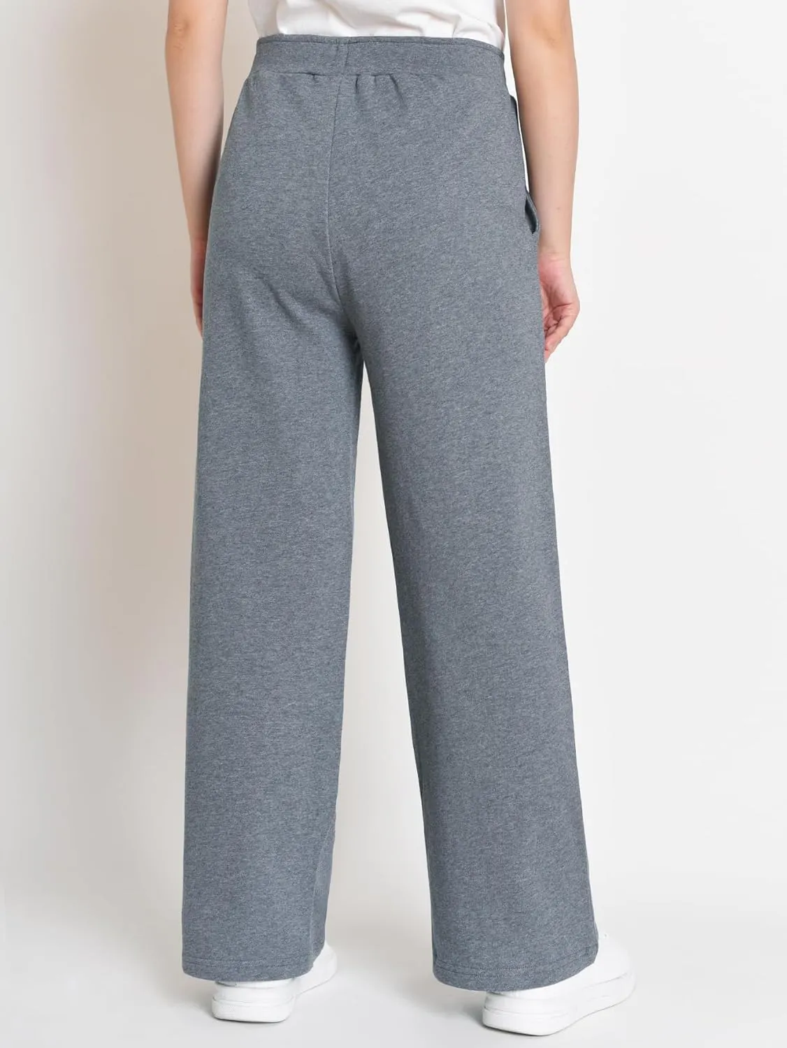 Weintee Women's Petite Wide Leg Sweatpants Cotton Pants with Pockets