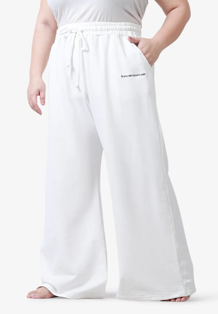 Werra Premium Staycation Wide Leg Pants - White