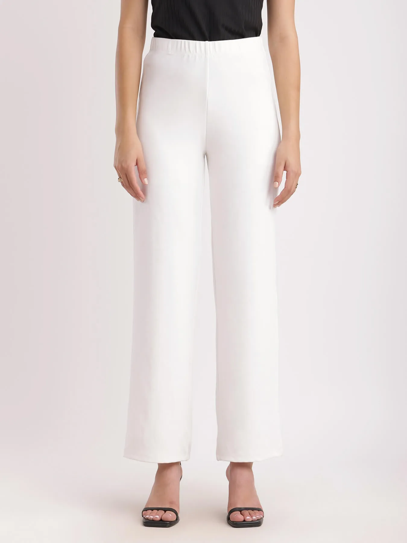 Wide Leg Pants - White