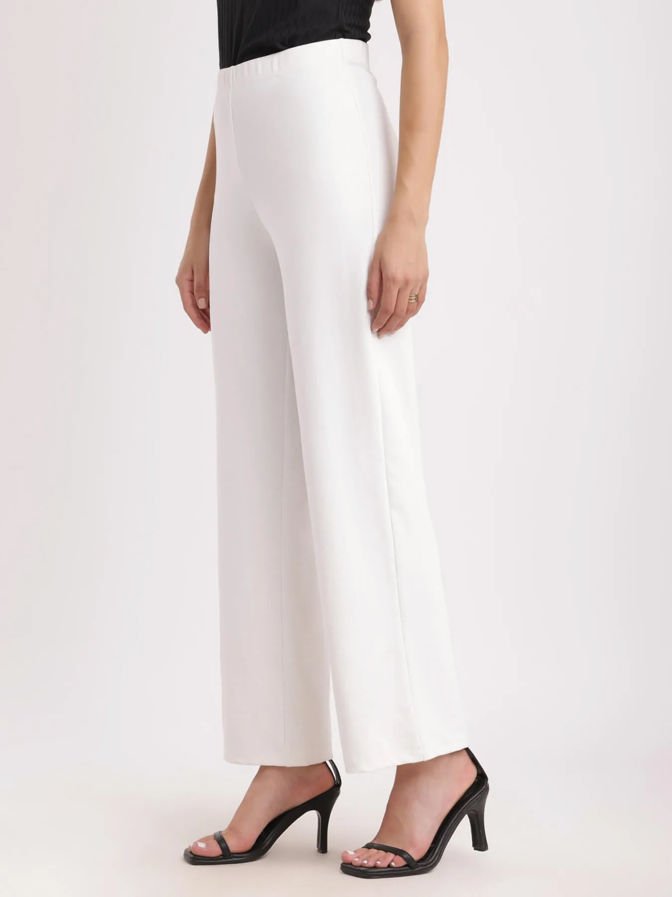 Wide Leg Pants - White
