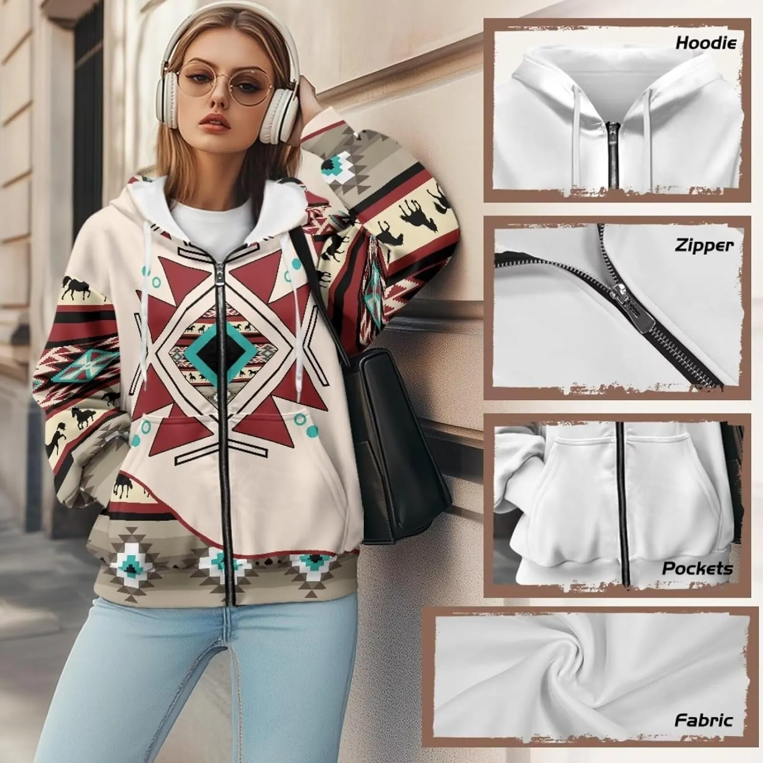 Women Oversized Hoodies Zip Up Sweatshirt Fall Clothes Hooded Sweater Fall Winter Jacket for Workout, XS-XL