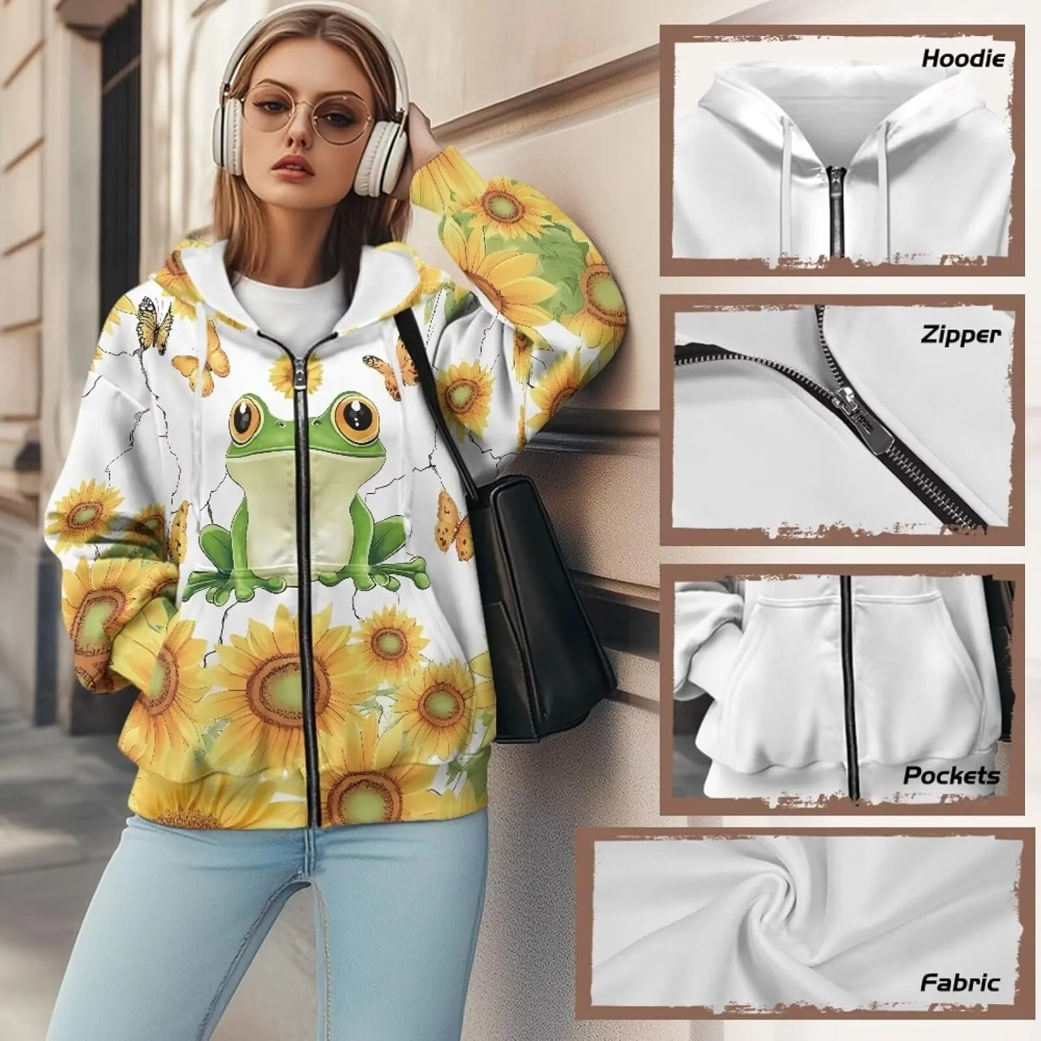 Women Oversized Hoodies Zip Up Sweatshirt Fall Clothes Hooded Sweater Fall Winter Jacket for Workout, XS-XL